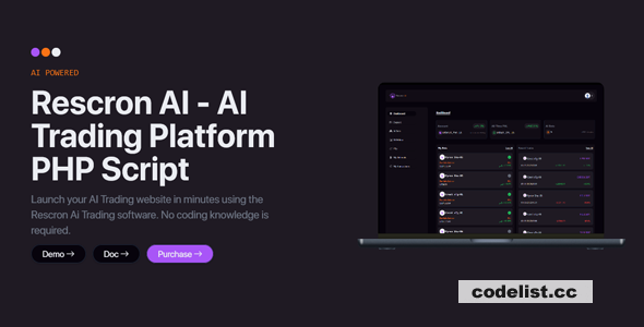 Rescron AI v5.2.0 - AI Trading Platform PHP Script